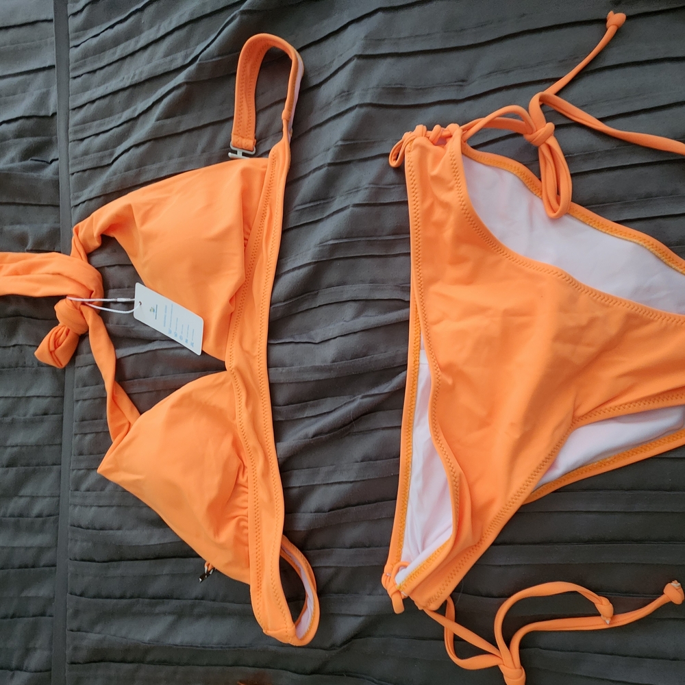 Bright Orange Bikini Set